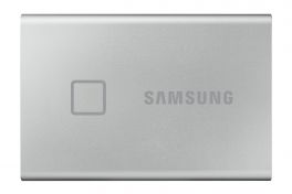 SAMSUNG Portable SSD T7 Touch 500GB extern USB 3.2 Gen.2 metallic silver
